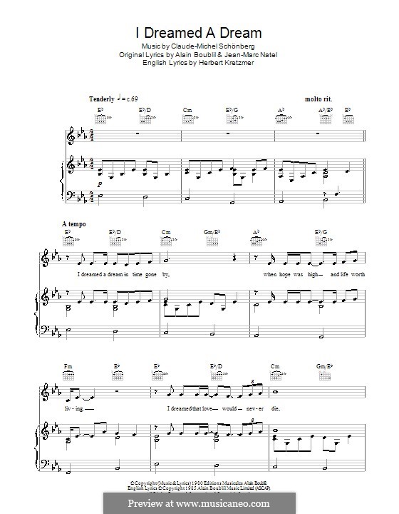 I Dreamed a Dream (Les Miserables) por C. Schönberg em músicaNeo
