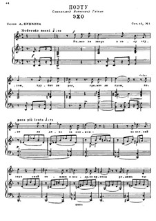 To the Poet. Five Songs, Op.45: set completo by Nikolai Rimsky-Korsakov