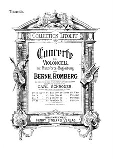 Cello Concerto No.4 in E Minor, Op.7: versão para violoncelo e piano by Bernhard Romberg