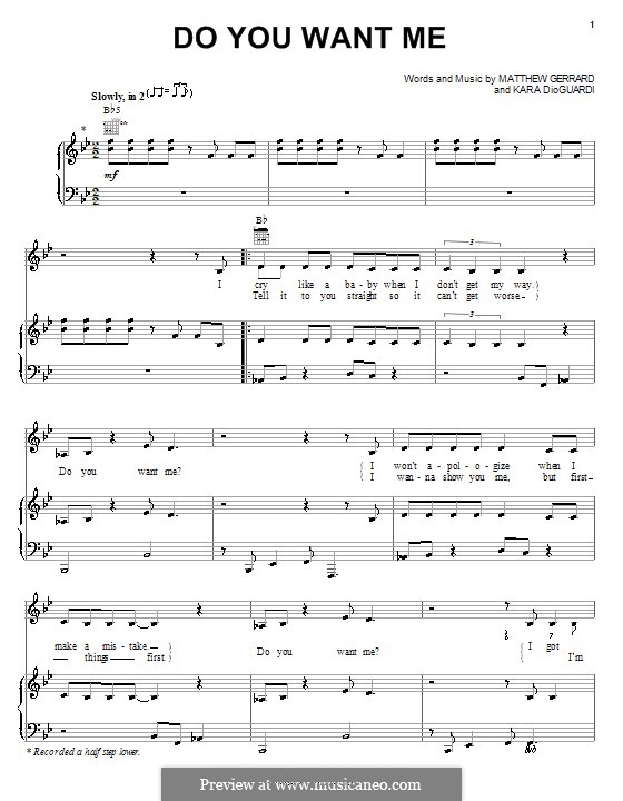 Do You Want Me? (Hilary Duff): Para vocais e piano (ou Guitarra) by Kara DioGuardi, Matthew Gerrard