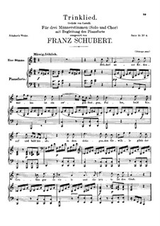 Trinklied (Drinking Song), D.148 Op.131 No.2: C maior by Franz Schubert