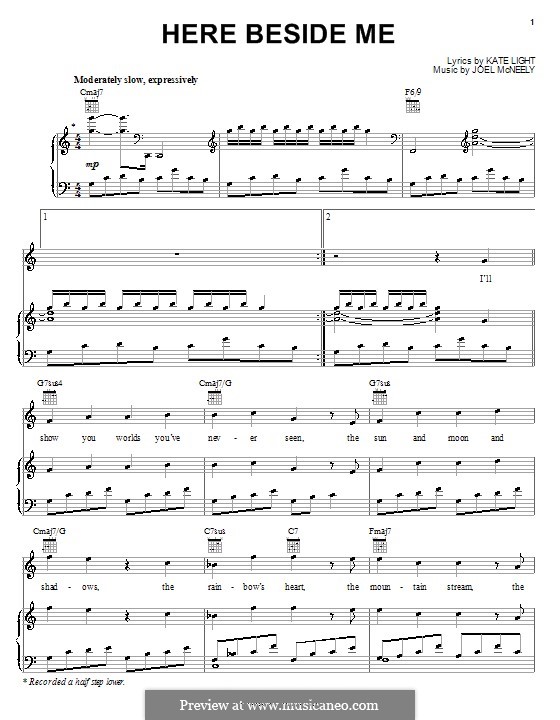 Here Beside Me (from Mulan 2): Para vocais e piano (ou Guitarra) by Joel McNeely