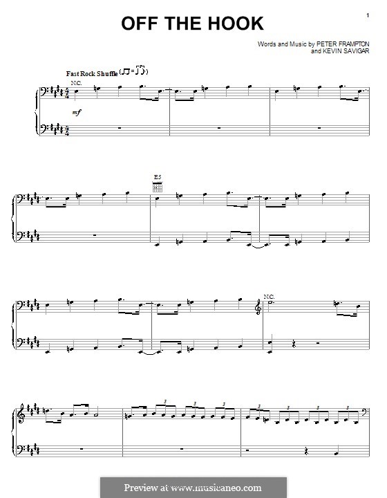 Off the Hook: Para vocais e piano (ou Guitarra) by Kevin Savigar