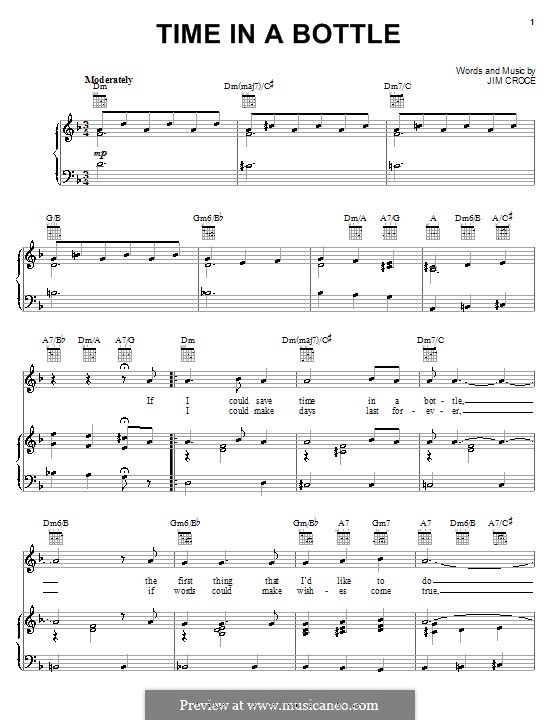 Time in a bottle перевод. Jim croce time in a bottle. Time in a bottle ноты. Time of bottle табы. Time in a bottle ноты для фортепиано.