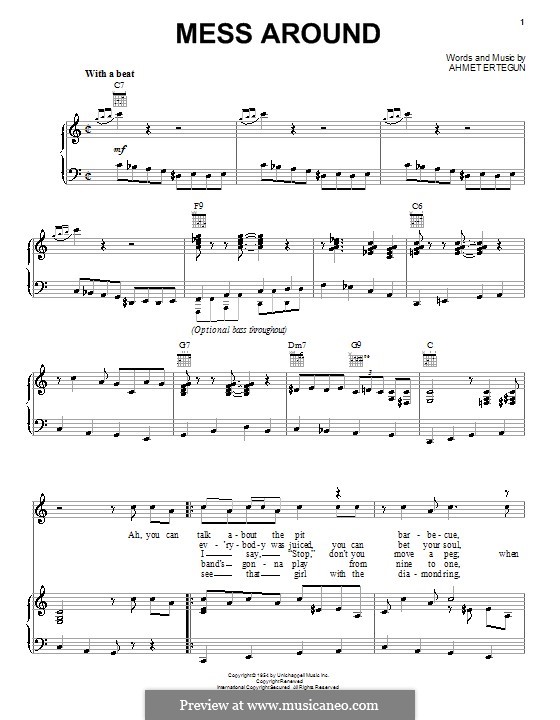Mess Around (Ray Charles): Para vocais e piano (ou Guitarra) by Ahmet Ertegun