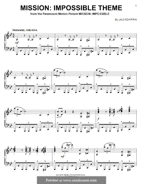Mission: Impossible Theme: Para Piano by Lalo Schifrin