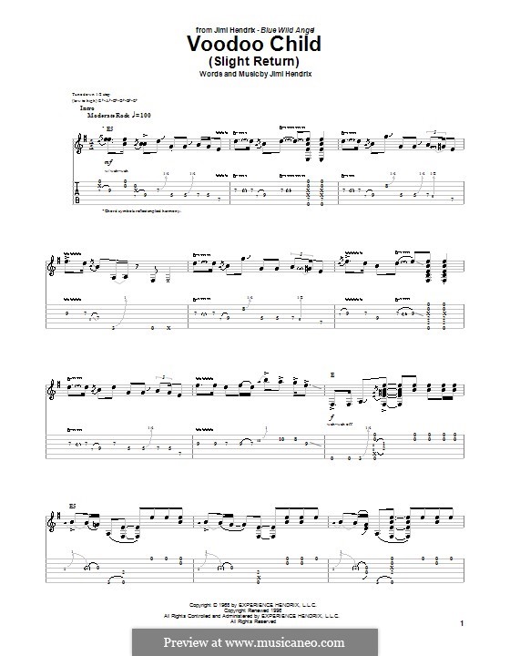 Voodoo Child (Slight Return): Para guitarra com guia by Jimi Hendrix