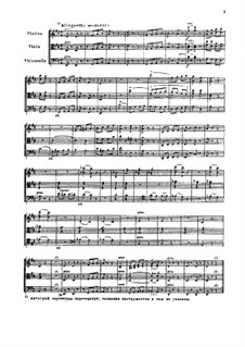 Allegretto moderato for String Trio, TH 152: partitura completa by Pyotr Tchaikovsky