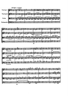 Allegro vivace for String Quartet, TH 154: partitura completa by Pyotr Tchaikovsky