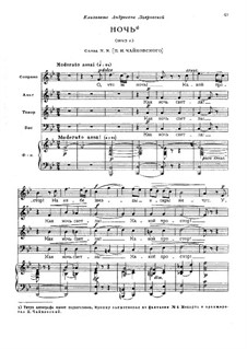 Night, TH 88: Night by Pyotr Tchaikovsky