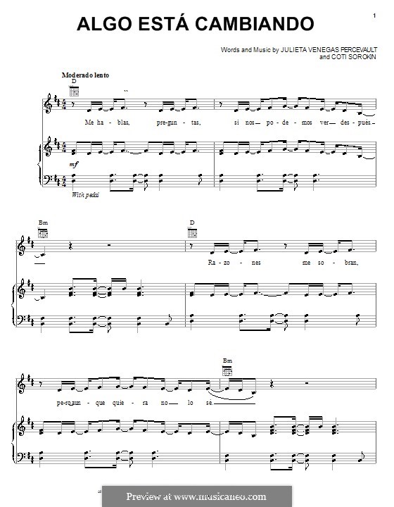 Algo Esta Cambiando: Para vocais e piano (ou Guitarra) by Coti Sorokin