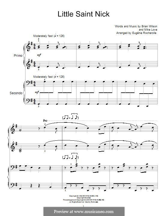 Little Saint Nick (The Beach Boys): Para Piano by Brian Wilson, Mike Love