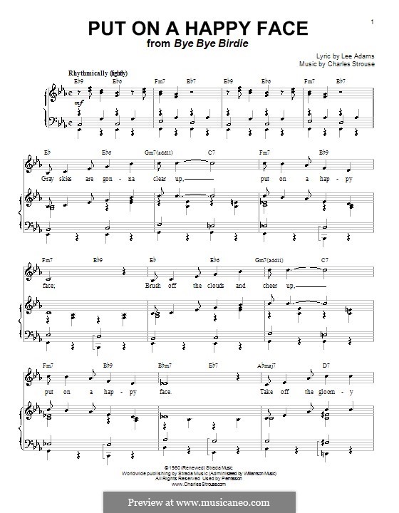 Put on a Happy Face: Para vocais e piano (ou Guitarra) by Charles Strouse