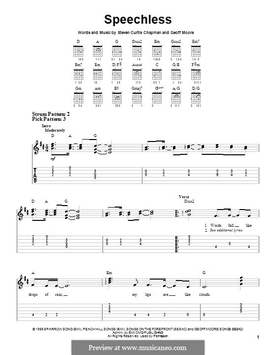 Speechless: Para guitarra (versão facil) by Geoff Moore