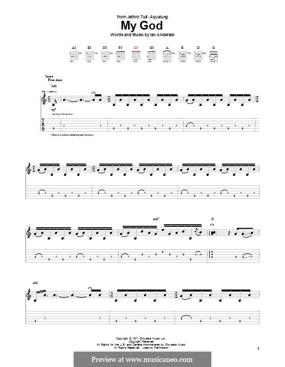 My God (Jethro Tull): Para guitarra com guia by Ian Anderson