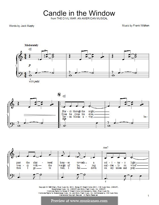 Candle in the Window por F. Wildhorn Partituras on músicaNeo