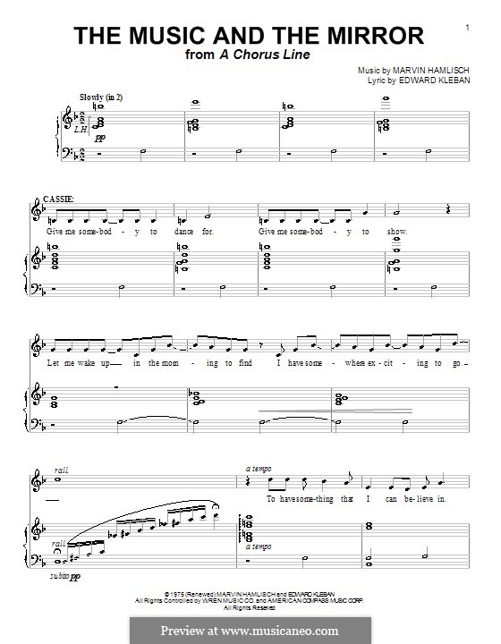 The Music and The Mirror (from A Chorus Line) por M. Hamlisch em músicaNeo