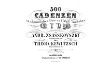 Five Hundred Cadences for Organ: Five Hundred Cadences for Organ by Endre Zsasskovszky, Ferdinand Theodor Kewitsch