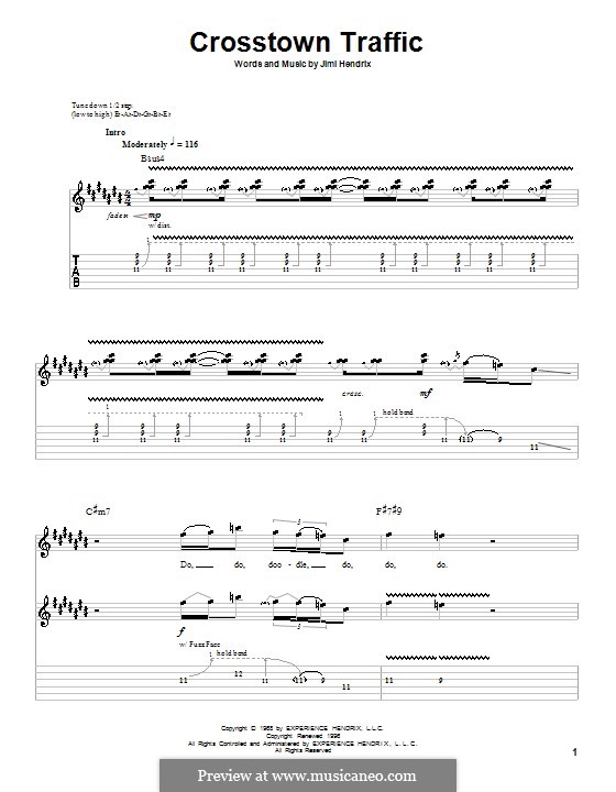 Crosstown Traffic: Para guitarra com guia by Jimi Hendrix