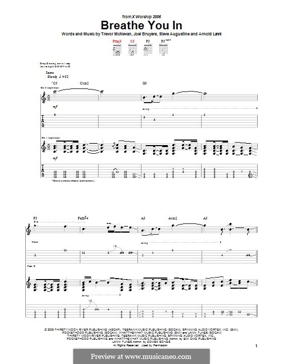 Breathe You in (Thousand Foot Krutch): Para guitarra com guia by Arnold Lanni, Joel Bruyere, Steve Augustine, Trevor McNevan