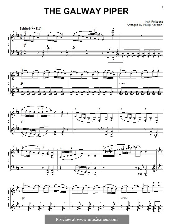 The Galway Piper: Para Piano by folklore