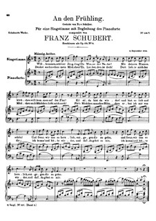 An den Frühling (To Spring), D.283: An den Frühling (To Spring) by Franz Schubert