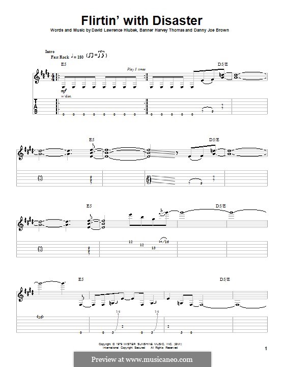 Flirtin' with Disaster (Molly Hatchet): Para guitarra com guia by Banner Harvey Thomas, Danny Joe Brown, David Lawrence Hlubek