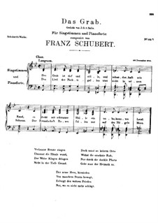 Das Grab (The Grave), D.330: G minor by Franz Schubert