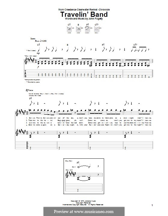 Travelin' Band (Creedence Clearwater Revival): Para guitarra com guia by John C. Fogerty