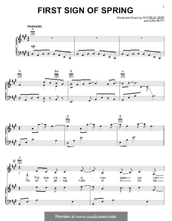 First Sign of Spring (from Bambi II): Para vocais e piano (ou Guitarra) by Dan Petty