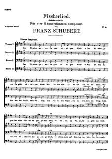 Fischerlied (Fishermen's Song), D.364: Fischerlied (Fishermen's Song) by Franz Schubert