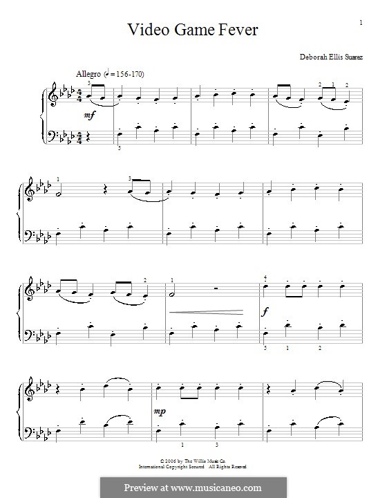 Video Game Fever: Para Piano by Deborah Ellis Suarez