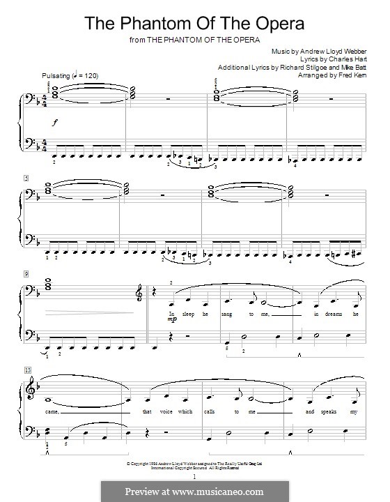 The Phantom of the Opera: Facil para o piano by Andrew Lloyd Webber