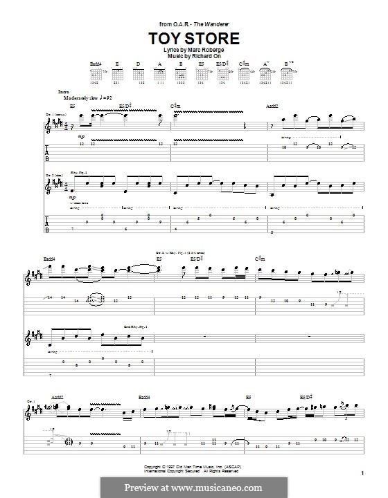 Toy Store (O.A.R.): Para guitarra com guia by Marc Roberge, Richard On
