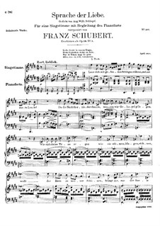 Sprache der Liebe (Language of Love), D.410 Op.115 No.3: E Major by Franz Schubert