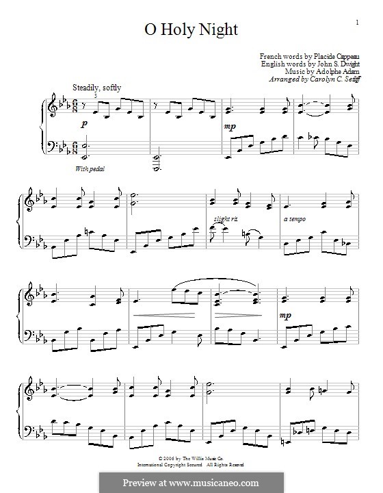 Piano version: em E flat Maior by Adolphe Adam