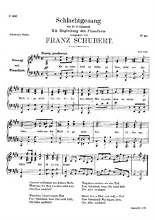 Schlachtgesang (Battle Song), D.443: E Major by Franz Schubert