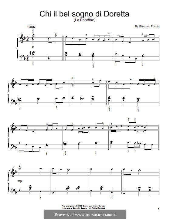 La Rondine por G. Puccini Partituras on músicaNeo