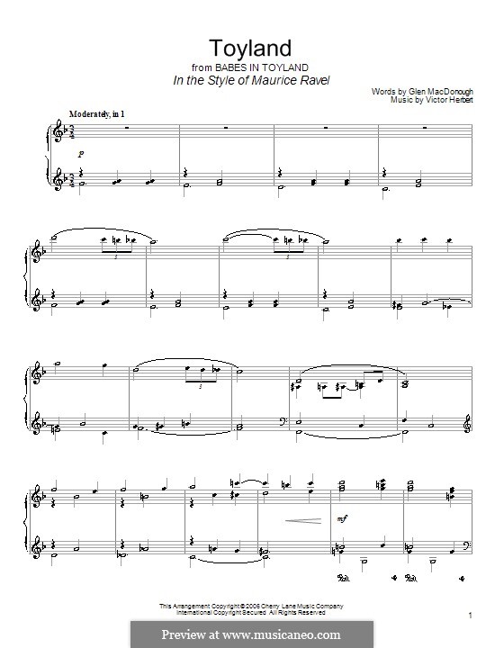 Toyland: Para Piano by Victor Herbert