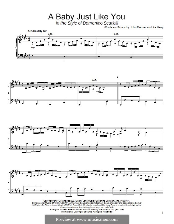 A Baby Just Like You: Facil para o piano by Joe Henry