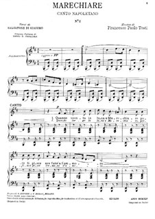 Marechiare: For voice and piano (h minor) by Francesco Paolo Tosti