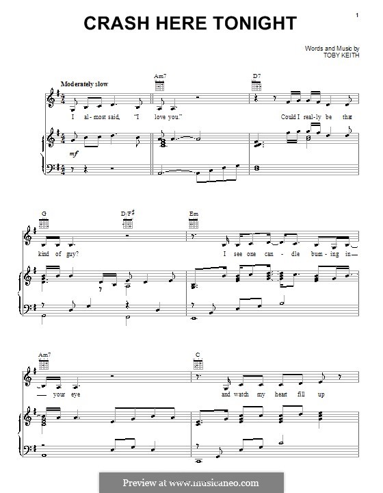 Crash Here Tonight por T. Keith Partituras on músicaNeo