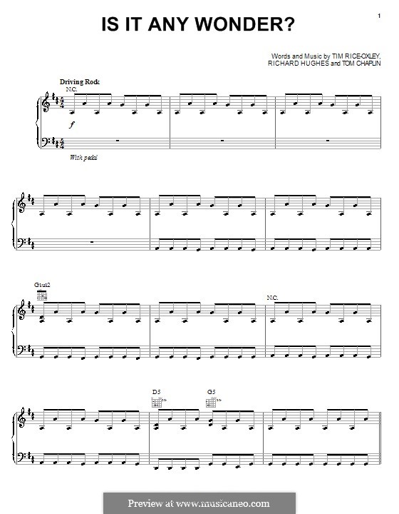 Is It Any Wonder? (Keane): Para vocais e piano (ou Guitarra) by James Sanger, Richard Hughes, Tim Rice-Oxley, Tom Chaplin