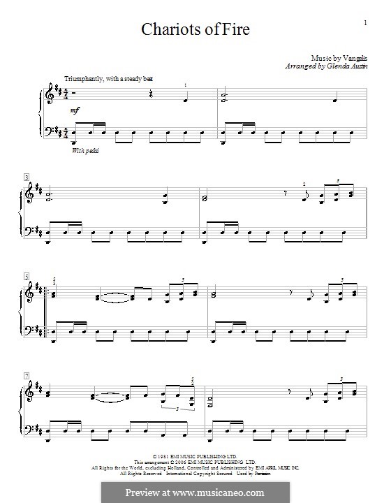 Chariots of Fire: Para Piano by Vangelis