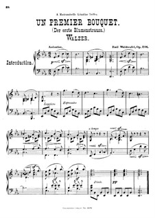 First Bouquet, Op.201: Para Piano by Émile Waldteufel