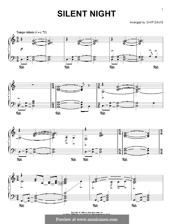 Piano version: para um único musico (Editado por H. Bulow) by Franz Xaver Gruber