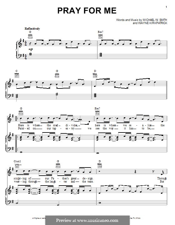 Pray for Me: Para vocais e piano (ou Guitarra) by Wayne Kirkpatrick