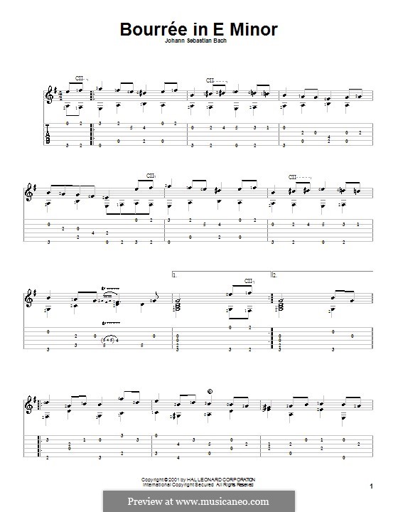 Suite for Lute (or Harpsichord) in E Minor, BWV 996 por J.S. Bach em músicaNeo