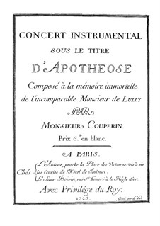 Concert instrumental sous le titre 'D'apothéose': Concert instrumental sous le titre 'D'apothéose' by François Couperin