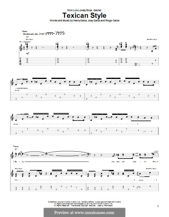 Texican Style (Los Lonely Boys): Para guitarra com guia by Henry Garza, Joey Garza, Ringo Garza